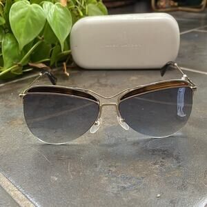 Marc Jacobs Gold Metal Gradient Pilot 61mm Sunglasses